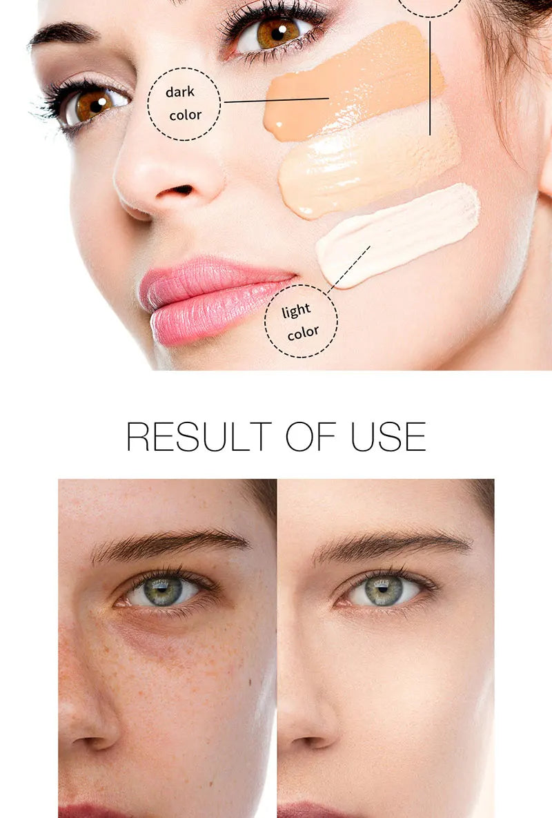 Liquid foundation naturally covers flaws without sticking powder, plain face cream, transparent foundation, conceals blemishes - Tasawoq
