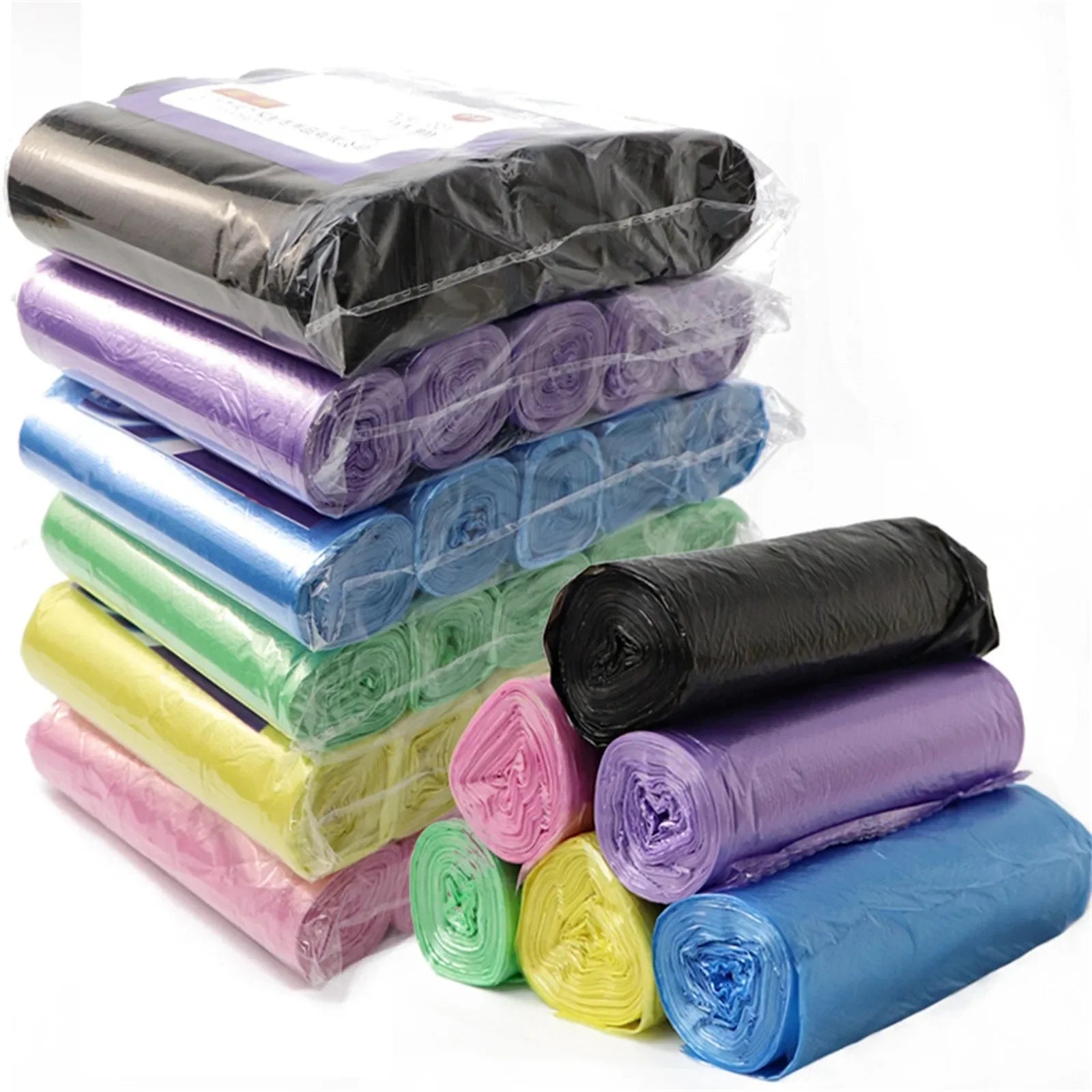 5 Rolls 100 Counts Disposable Small Trash Bags Portable Pe Rubbish Bags Wastebasket Bags Small Garbage Bags Office Kitchen Waste - Tasawoq
