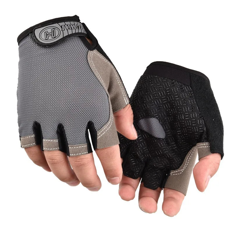 Gym Gloves Fitness Training Fingerless Men Women Bodybuilding Exercise Sports Gloves for Cycling Bicycle Anti Slip Breathable - Tasawoq