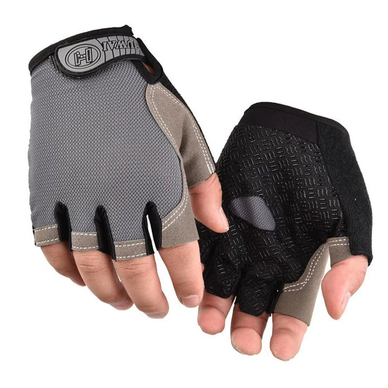Gym Gloves Fitness Training Fingerless Men Women Bodybuilding Exercise Sports Gloves for Cycling Bicycle Anti Slip Breathable - Tasawoq