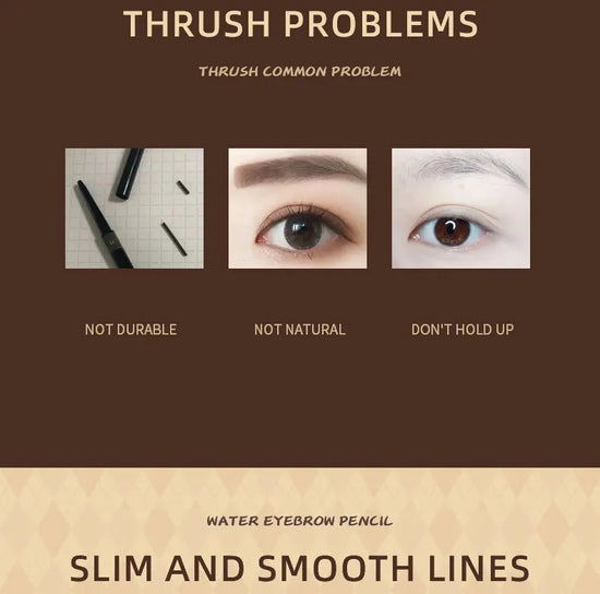 0.01mm Ultra Fine Liquid Eyebrow Pen Waterproof Natural Color Not Smudge Eyebrow BIYA Makeup Pencil - Tasawoq