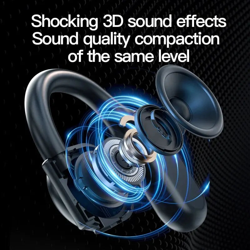 Wireless Headphones Bluetooth Headset With Microphone Bone Conduction Handsfree Noise Canceling Earphones For Driving Audifonos - Tasawoq