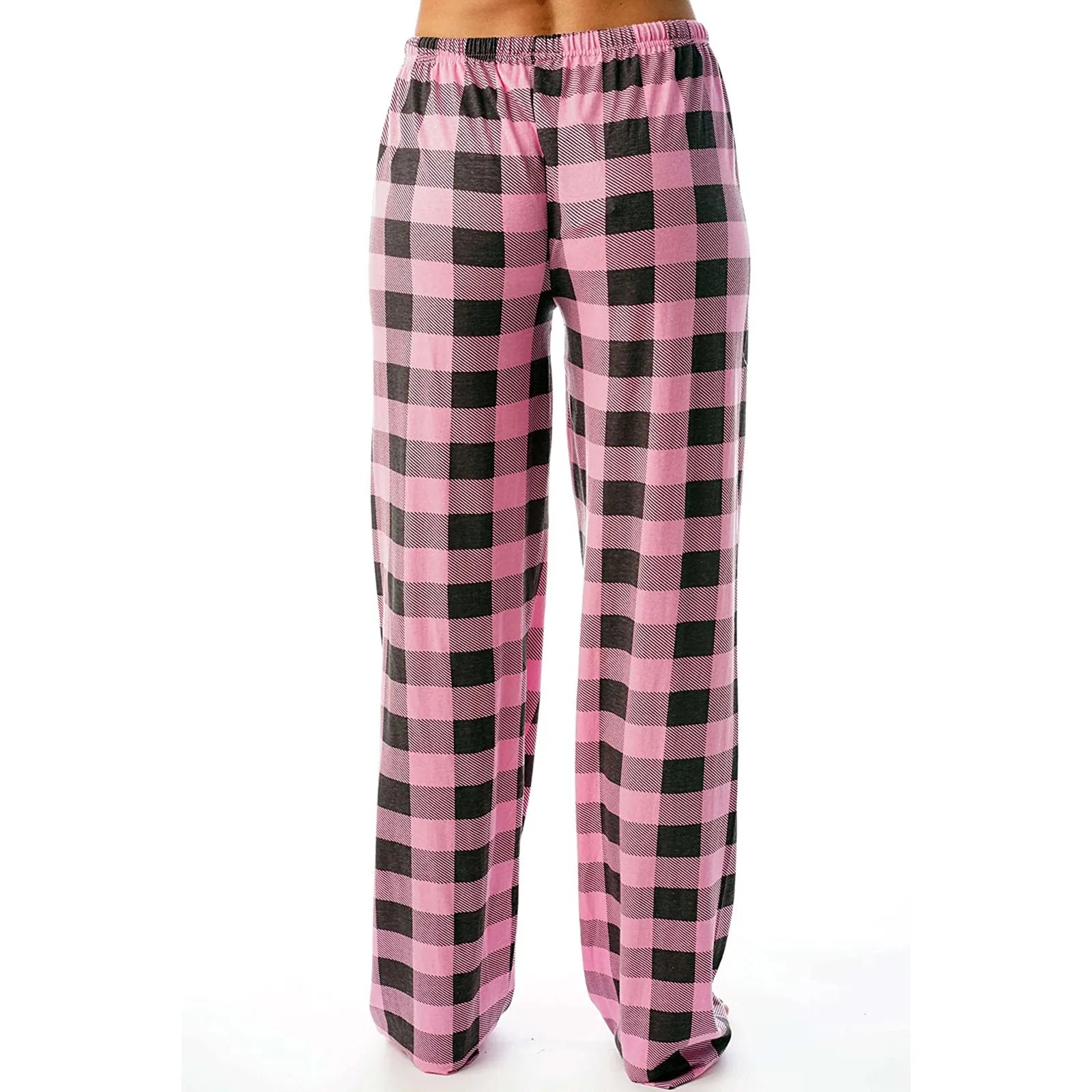 Women Christmas Pajama pants Autumn Winter Plaid Printed Pants Fashion Casual Wide Leg Pants Clothing Streetwear - Tasawoq