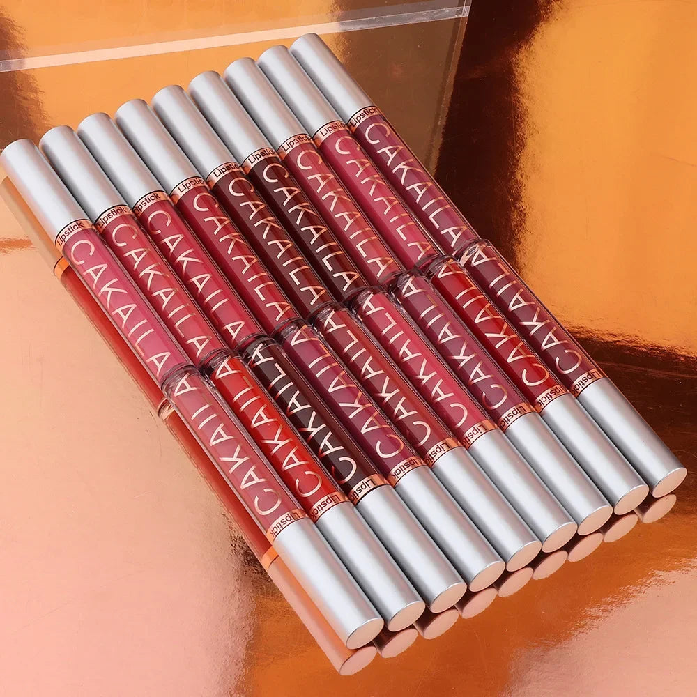 1PC Velvet Matte Lipstick Lip Gloss Light Red Liquid Lip Tint Cream Pigment Long Lasting Silky Texture Lips Women's Cosmetics - Tasawoq