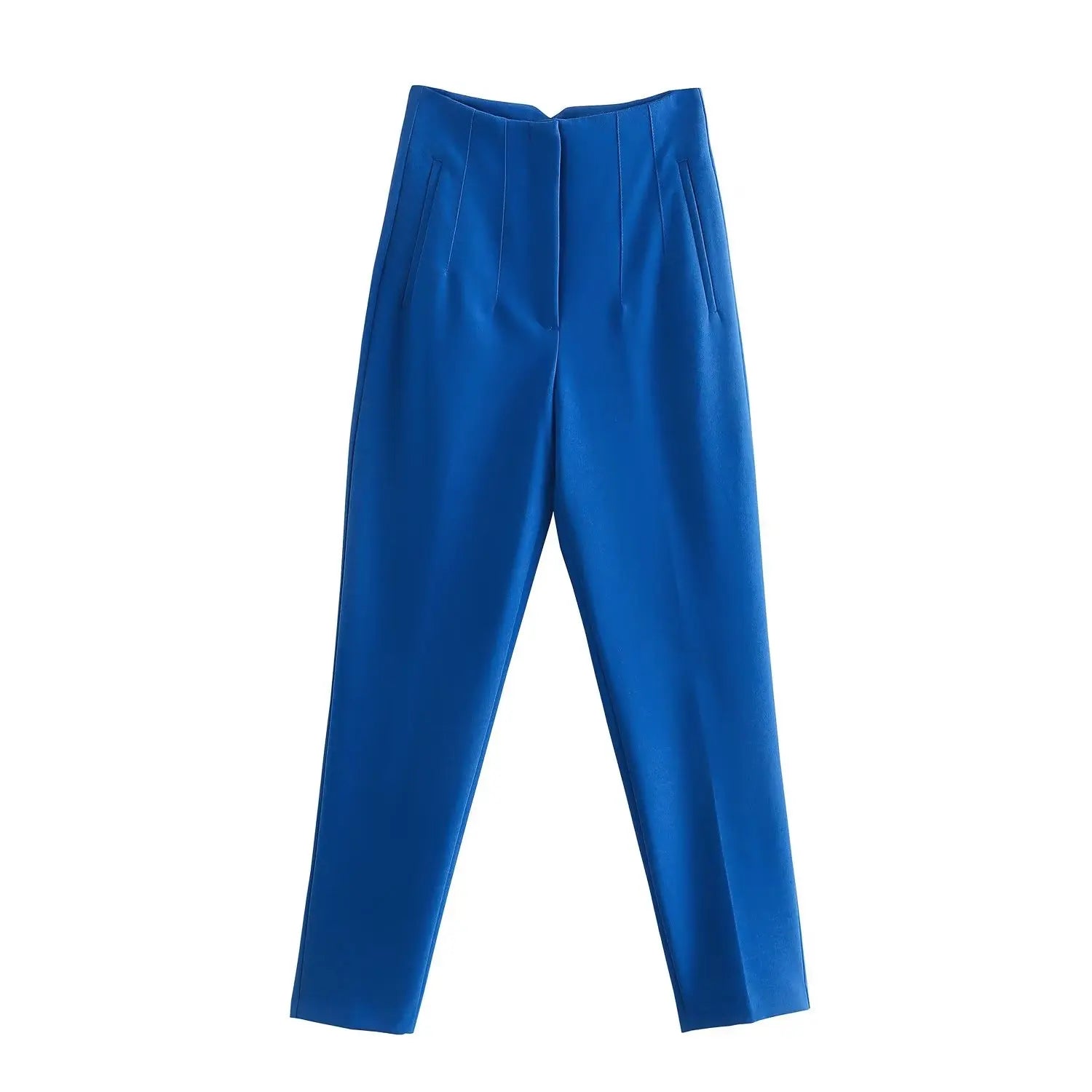 Willshela Women Fashion Straight Pants High Waist Front Zipper Trousers Vintage Full Length Female Chic Lady - Tasawoq