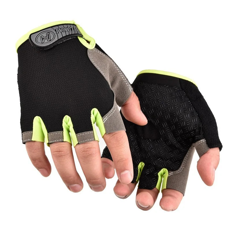 Gym Gloves Fitness Training Fingerless Men Women Bodybuilding Exercise Sports Gloves for Cycling Bicycle Anti Slip Breathable - Tasawoq