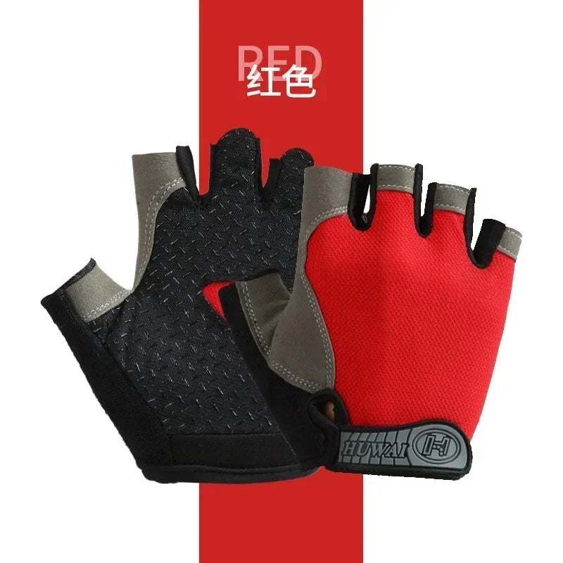Gym Gloves Fitness Training Fingerless Men Women Bodybuilding Exercise Sports Gloves for Cycling Bicycle Anti Slip Breathable - Tasawoq