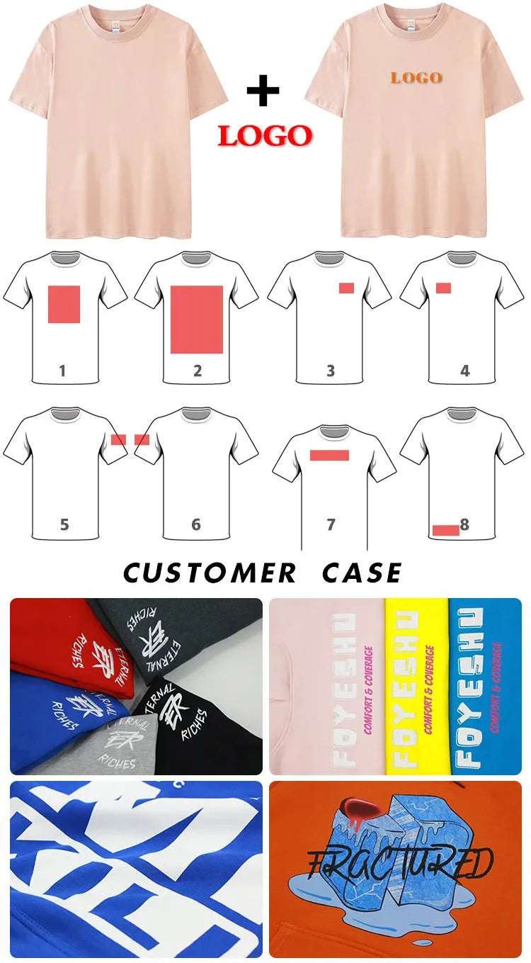 Customized Printed Leisure T Shirt Tee DIY Your Own Design Like Photo Or Logo White T-shirt Fashion Custom Men's Tops Tshirt - Tasawoq
