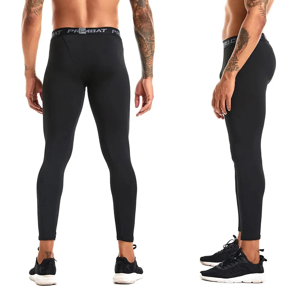 Men's Running Leggings Sportswear Quick Dry Gym Fitness Tights Workout Training Jogging Sports Trousers Compression Sport Pants - Tasawoq