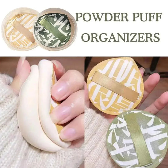 Air Cushion Cosmetic Puff Set With Storage Box Makeup Cotton Candy Sponge Soft Leather Clip Wet Dry Use Makeup Tools - Tasawoq