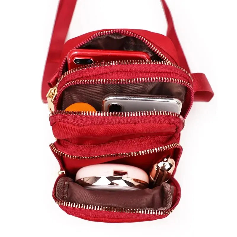 Women Bag Waterproof Shoulder Bag Crossbody Zipper Mobile Phone Lady Female Multifunction Handbag Wrist Purse Womens Pouch - Tasawoq