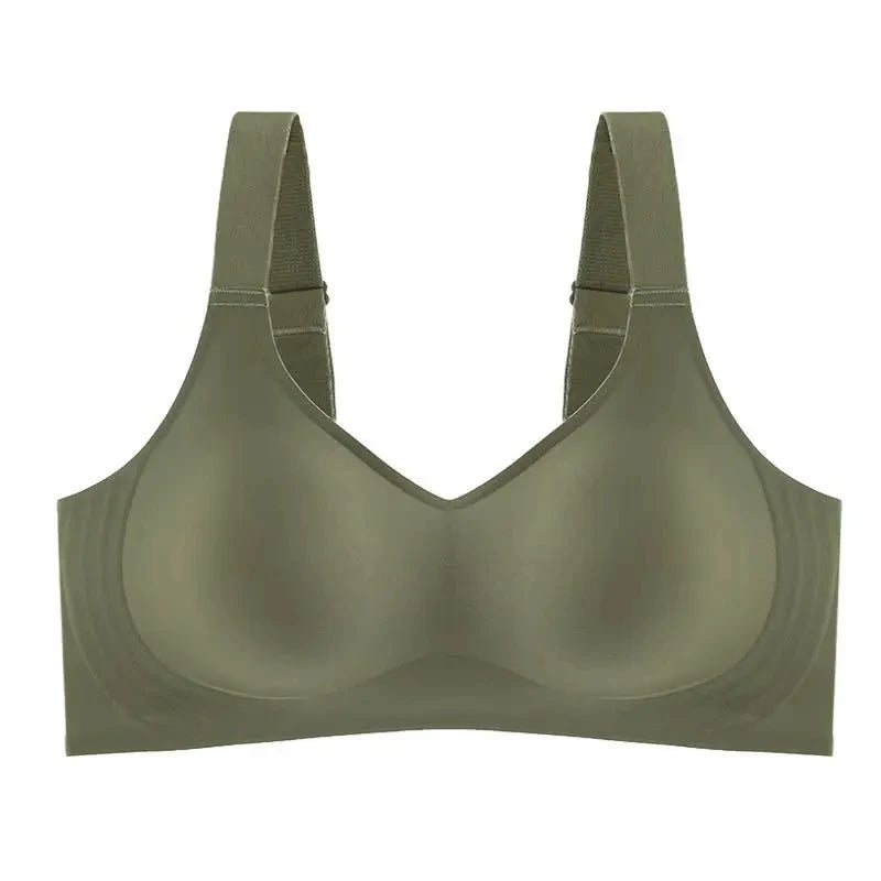 Seamless Bra Women Comfort Lingerie Sports Padded Tops Sexy Wireless Underwear Soft Support Bras Wide shoulder straps Intimates - Tasawoq
