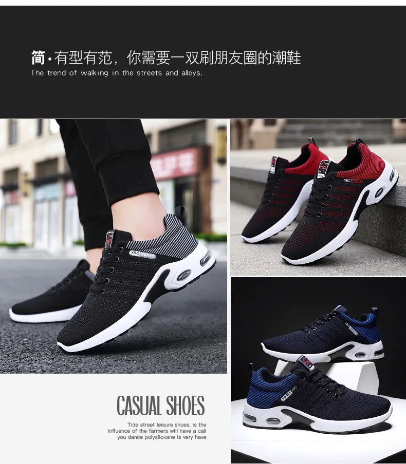 Shoes men 2025 new trend men's shoes breathable lace-up running shoes Korean version light casual sports shoes - Tasawoq