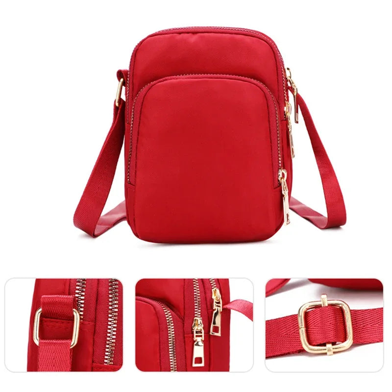 Women Bag Waterproof Shoulder Bag Crossbody Zipper Mobile Phone Lady Female Multifunction Handbag Wrist Purse Womens Pouch - Tasawoq