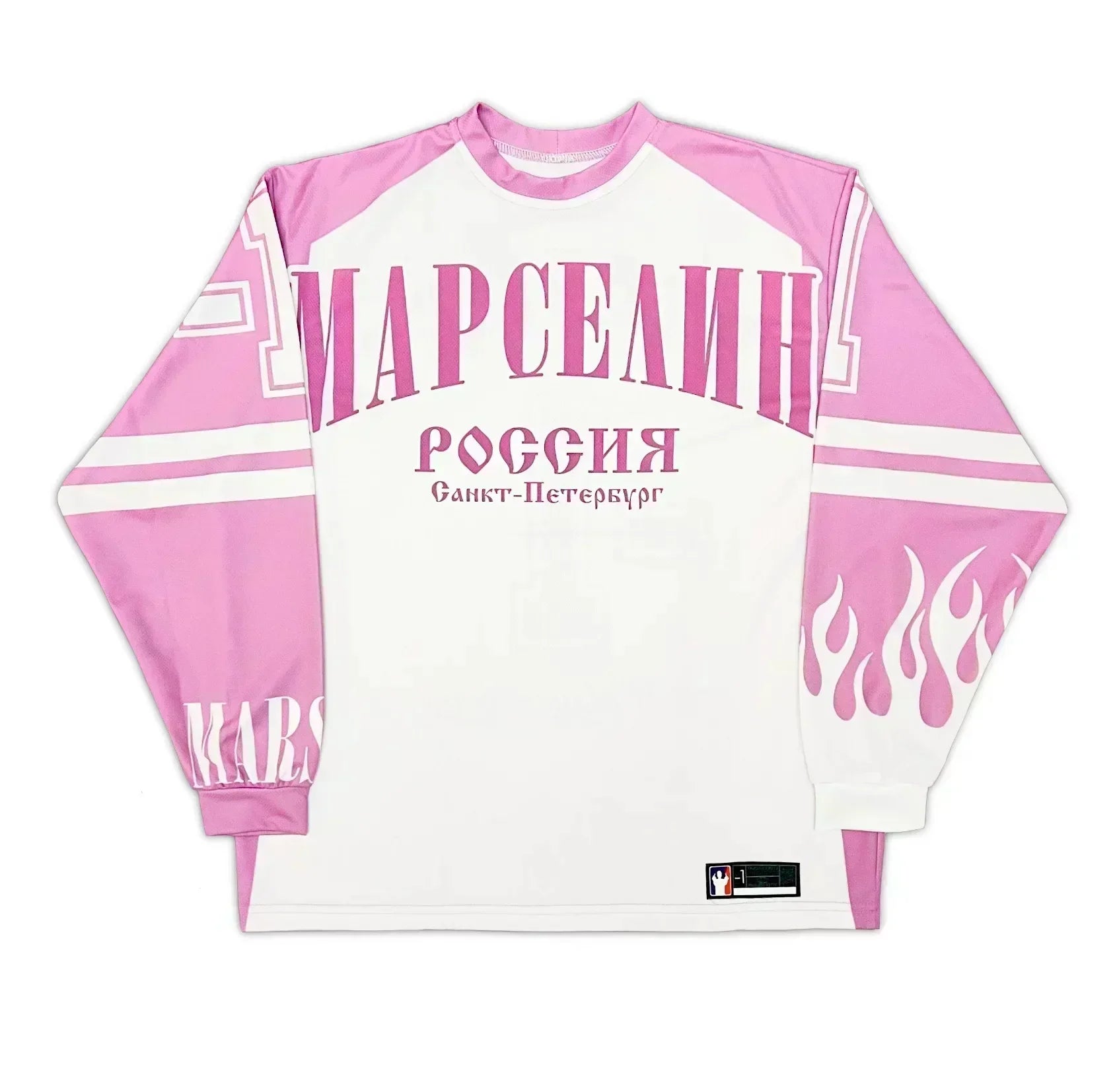 Y2k марселин Jersey Long Sleeves T-shirt Harajuku Vintage Streetwear Casual Baseball Jersey Casual Top Oversized Women Clothing - Tasawoq