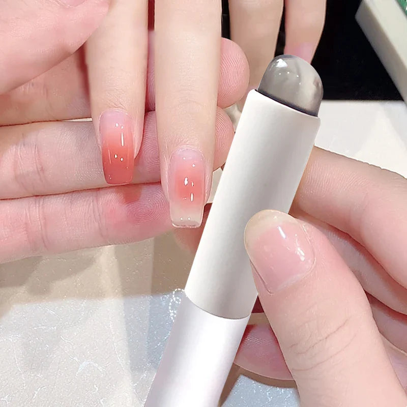 Nail Art Silicone Applicator Sticks Chrome Pigment Dust Applying Manicure Tool Easy-Daub Pigment Silicone Nail Brushes - Tasawoq