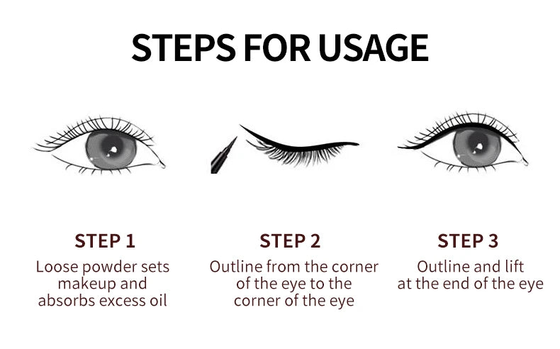 Liquid Eyeliner Pen Waterproof Black Long-Lasting Eye Liner Pencil Thick Quick-Dry Cosmetics Makeup Tool - Tasawoq
