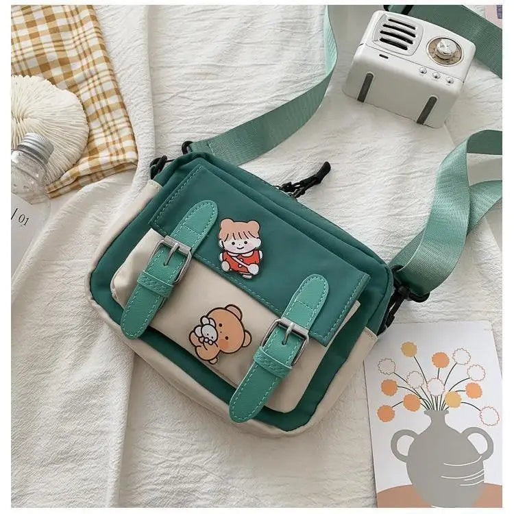 Korean Style Canvas Shoulder Bag For Women New Fashion Female Crossbody - Tasawoq