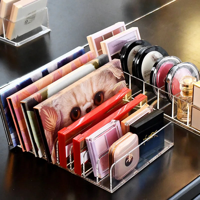 Eyeshadow Palette Organizer Eyepowder Storage Tray Cosmetics Rack Makeup Tools Compartment Holder For Women makeup organizer - Tasawoq