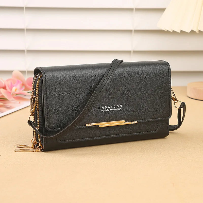2024 New Women's Wallet Korean Multifunctional Shoulder Bag Mid-length Clutch Coin Purse - Tasawoq
