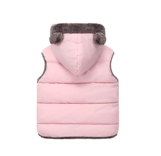 New Hooded Down Vest Coats Autumn Spring Baby Thick Warm Waistcoat Kids Outerwear Children Clothing Boys Girls Jackets Vest 2-6Y - Tasawoq