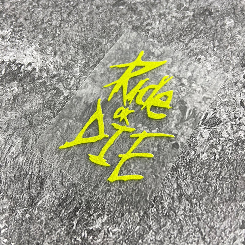 1PC Ride or Die Bike Frame Stickers Bicycle Top Tube Waterproof Vinyl Decals for MTB Bicycle Decorative Motorcycle Accessories - Tasawoq