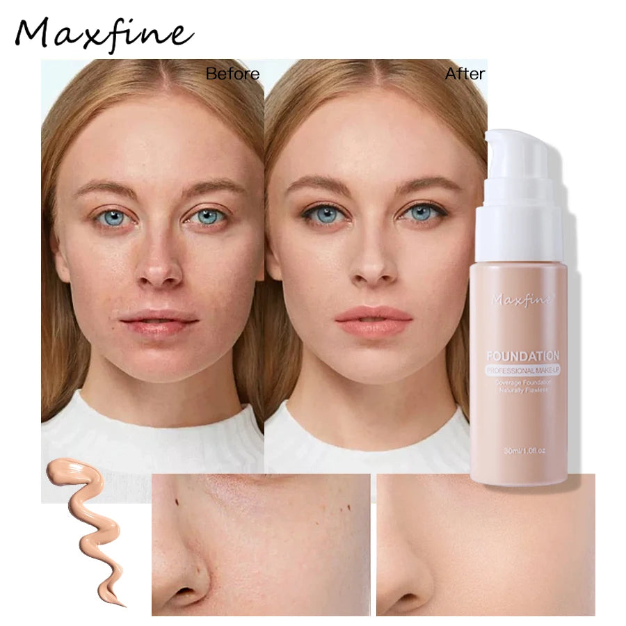 12-color liquid foundation, unparalleled wrinkle relieving and full coverage of high-definition liquid foundation, has a nourish - Tasawoq
