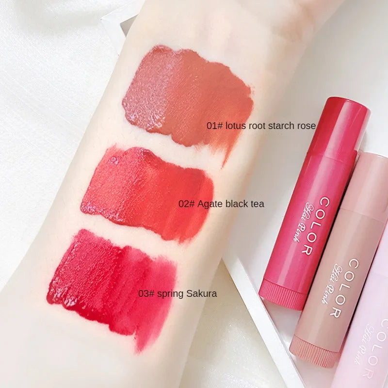 Colored Lip Balm Cute Moisturizing Lip Tint Long Lasting Waterproof Change Color Lipstick for Women Girls Lips Make Up Cosmetics - Tasawoq
