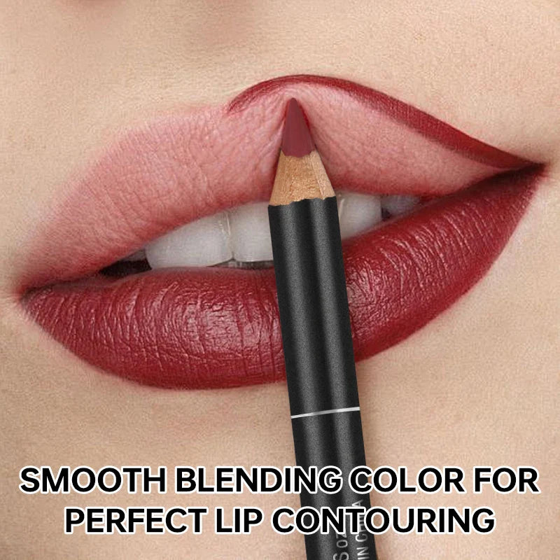 Luxury Matte Lip Liner, Long-Lasting, Smooth Application for Perfect Outline & Filling, Versatile Shades for All Skin Types - Tasawoq