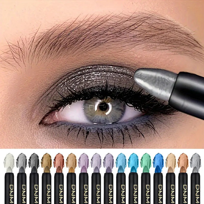 16 Colors Pearlescent Eyeliner, Color Glitter Waterproof Long-Lasting Eye Makeup Non-smudge Eyeliner - Tasawoq