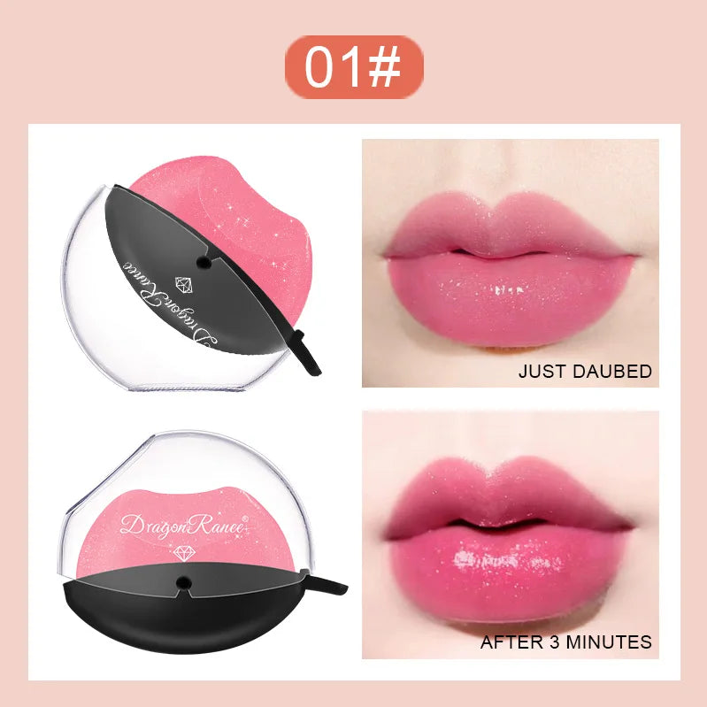 12-color lazy lip-shaped pearlescent fine glitter lipstick that is not easy to fade, warm and moisturizing, color-changing lazy - Tasawoq