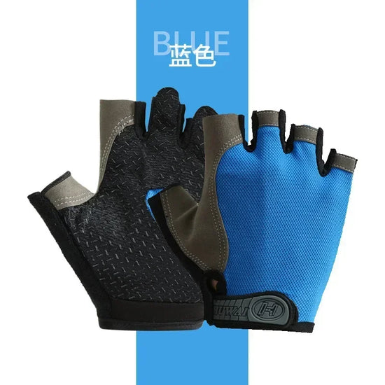 Gym Gloves Fitness Training Fingerless Men Women Bodybuilding Exercise Sports Gloves for Cycling Bicycle Anti Slip Breathable - Tasawoq