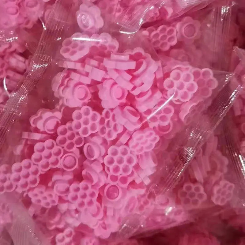 100Pcs False Eyelashes Blooming Cups Planting Grafting Rapid Bloom Sun Flower Glue Cup Fan Eyelash Extension Makeup Tools - Tasawoq