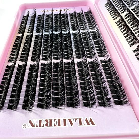 Faux Mink Eyelashes 540Cluster C Curled 9-16mm Mixed Natural Eyelash Extension 3D Russian Strip Personal Eyelash Makeup Tool - Tasawoq