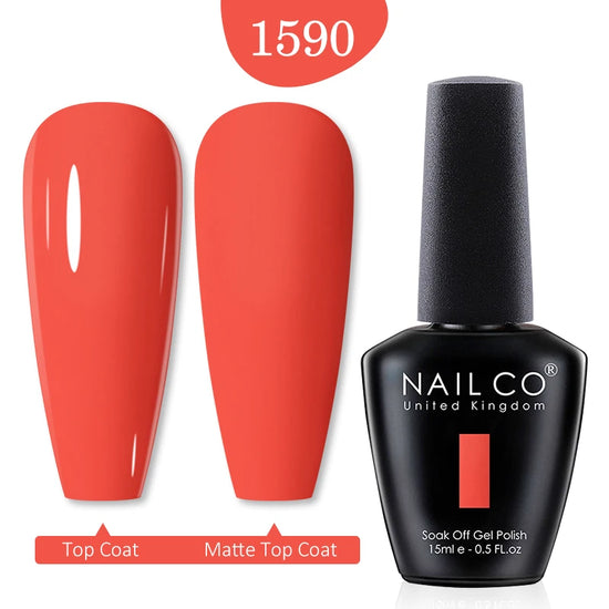NAILCO Red Colors Series 15ML Nail Gel Polish Nail Supplies Semi Permanent For Nail Art Manicure Soak Off LED UV Hybrid Varnish - Tasawoq
