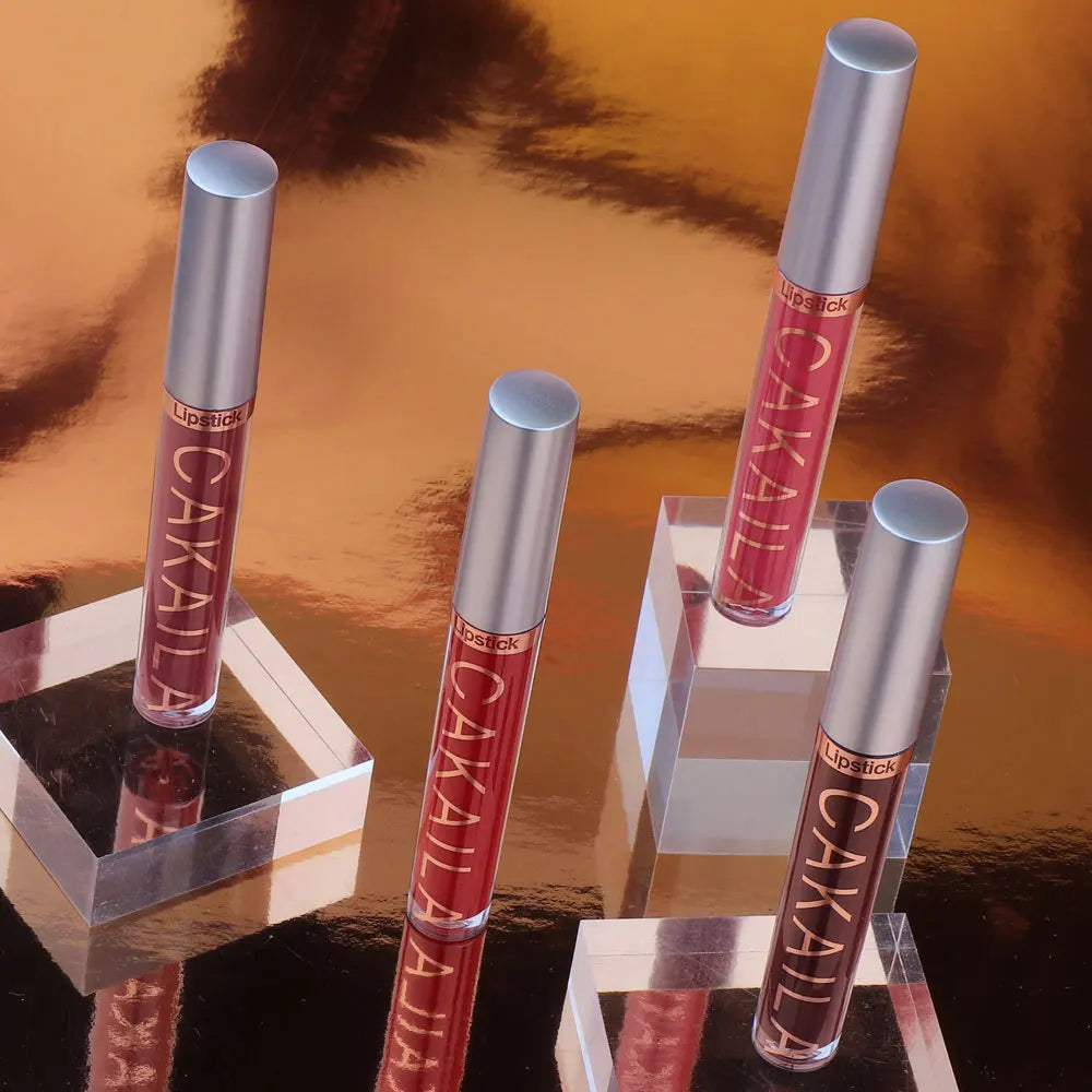 1PC Velvet Matte Lipstick Lip Gloss Light Red Liquid Lip Tint Cream Pigment Long Lasting Silky Texture Lips Women's Cosmetics - Tasawoq