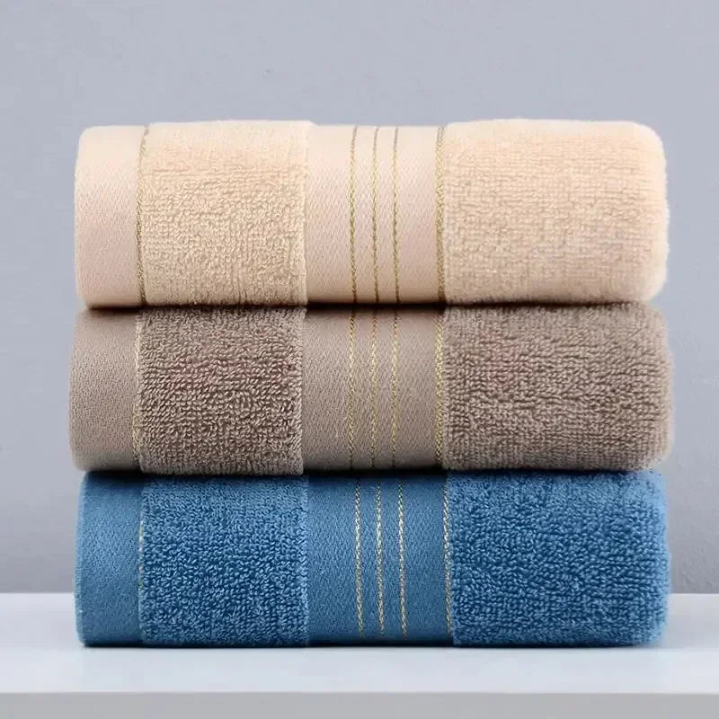 2 Towels Thickened Absorbent Towel Pure Cotton Quick Absorbent Soft Quick Dry Thickened Face Towel - Tasawoq