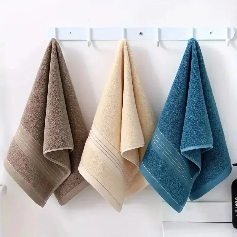 2 Towels Thickened Absorbent Towel Pure Cotton Quick Absorbent Soft Quick Dry Thickened Face Towel - Tasawoq