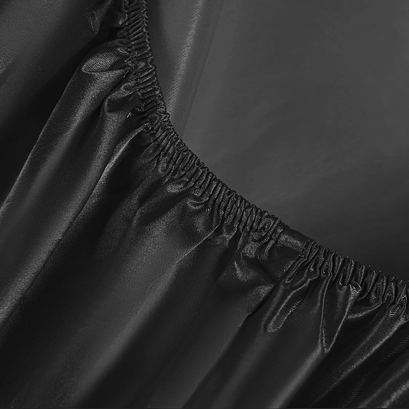 1Pc Waterproof Fitted Bed Sheet With Elastic Band Black Golden White Anti-slip Adjustable Mattress Cover (Pillowcase Need Order) - Tasawoq