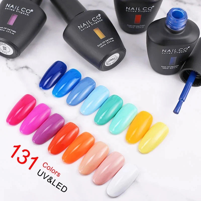 NAILCO 15ml Fresh Series Gel Nail Polish Design UV&LED Nail Gel Spring Summer Color Vernis Nail Art Glitter All For Manicure Set - Tasawoq