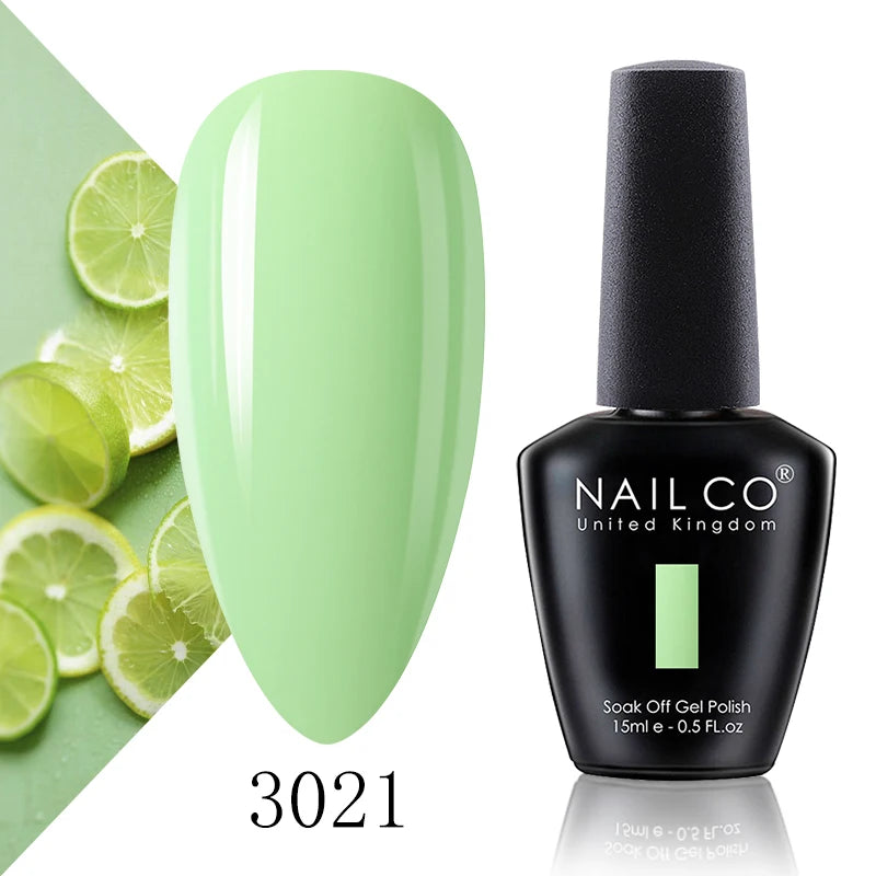 NAILCO 15ml Fresh Series Gel Nail Polish Design UV&LED Nail Gel Spring Summer Color Vernis Nail Art Glitter All For Manicure Set - Tasawoq