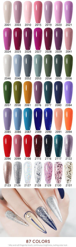 NAILCO 15ml Fresh Series Gel Nail Polish Design UV&LED Nail Gel Spring Summer Color Vernis Nail Art Glitter All For Manicure Set - Tasawoq