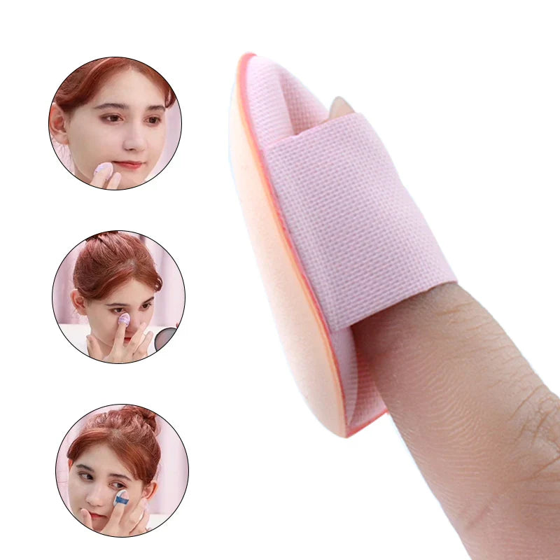 5/10Pcs Mini Finger Puff Foundation Small Air Cushion Powder Sponge Face Concealer BB Cream Cosmetic Applicator Makeup Tools - Tasawoq