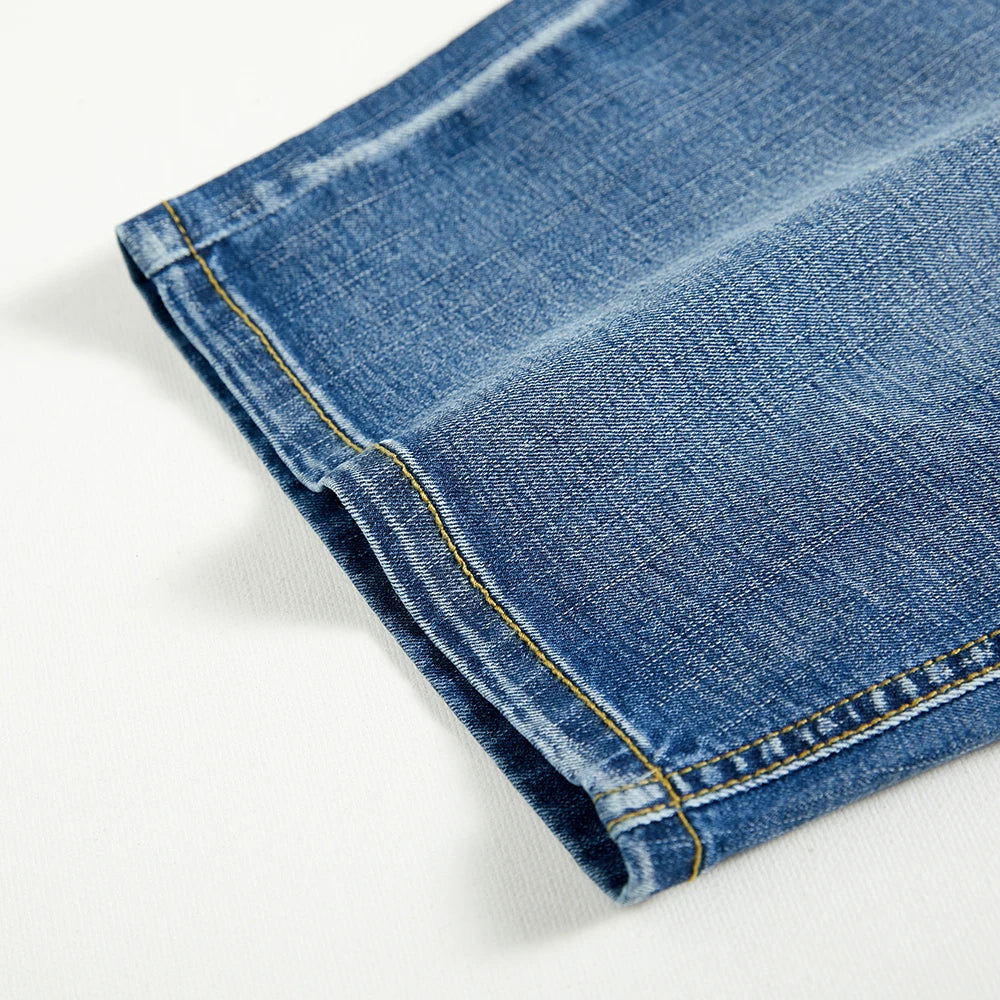 Summer Shorts Jeans Men Denim Pants Stretch Dark Blue Fashion Design Men's Jeans Slim Straight Male Short Jeans Hombre - Tasawoq