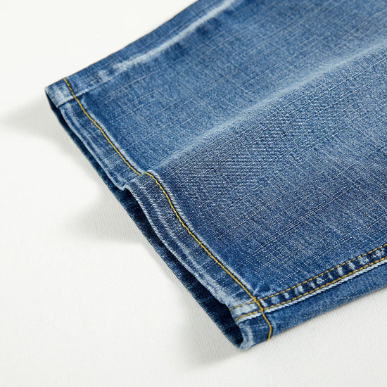 Summer Shorts Jeans Men Denim Pants Stretch Dark Blue Fashion Design Men's Jeans Slim Straight Male Short Jeans Hombre - Tasawoq