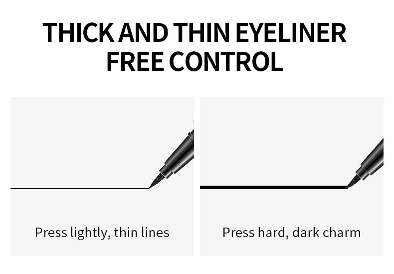 YANQINA Precision Liquid Eyeliner Pen - Long-lasting, Waterproof, Transfer-proof, Quick-Dry Black Eyeliner with Sparkling Design - Tasawoq