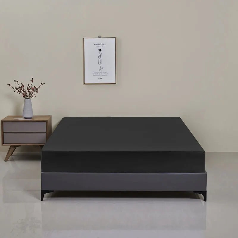 Safe Waterproof Mattress Protector, Soft Comfortable Breathable Solid Color Bedding Mattress Cover Fitted, Machine Washable - Tasawoq