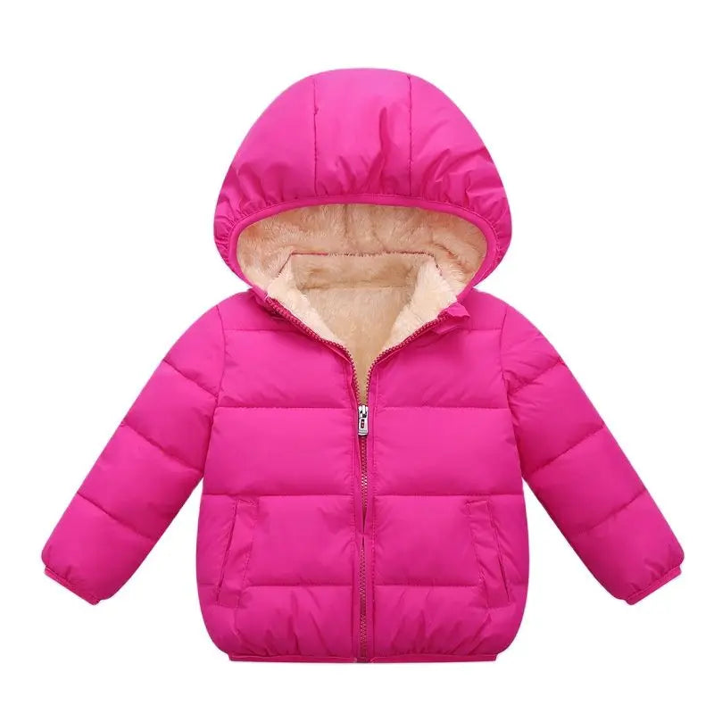 Baby Children Coats Winter Thick Jackets For Boys Warm Plush Thicken Outerwear For Girls Fur Hooded Jacket Kids Clothes Snowsuit - Tasawoq