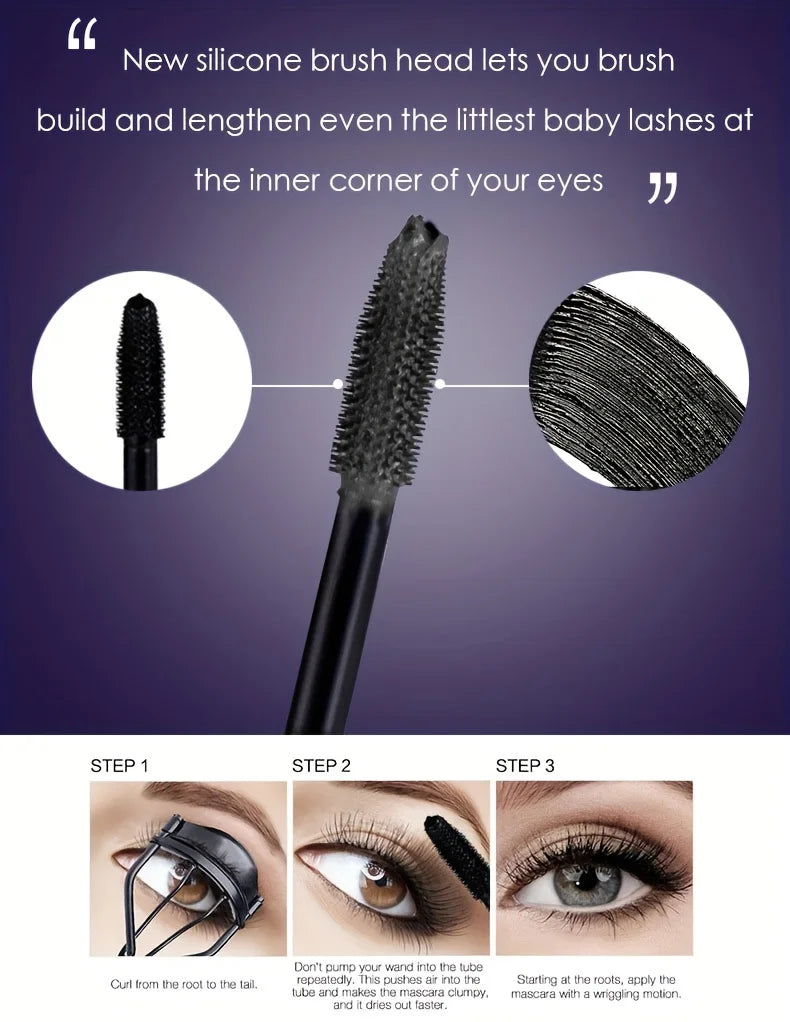 5D Extreme Volume Lash Mascara,Waterproof And Long-Lasting,Natural Thickening And Curling Eyelash Extension - Tasawoq