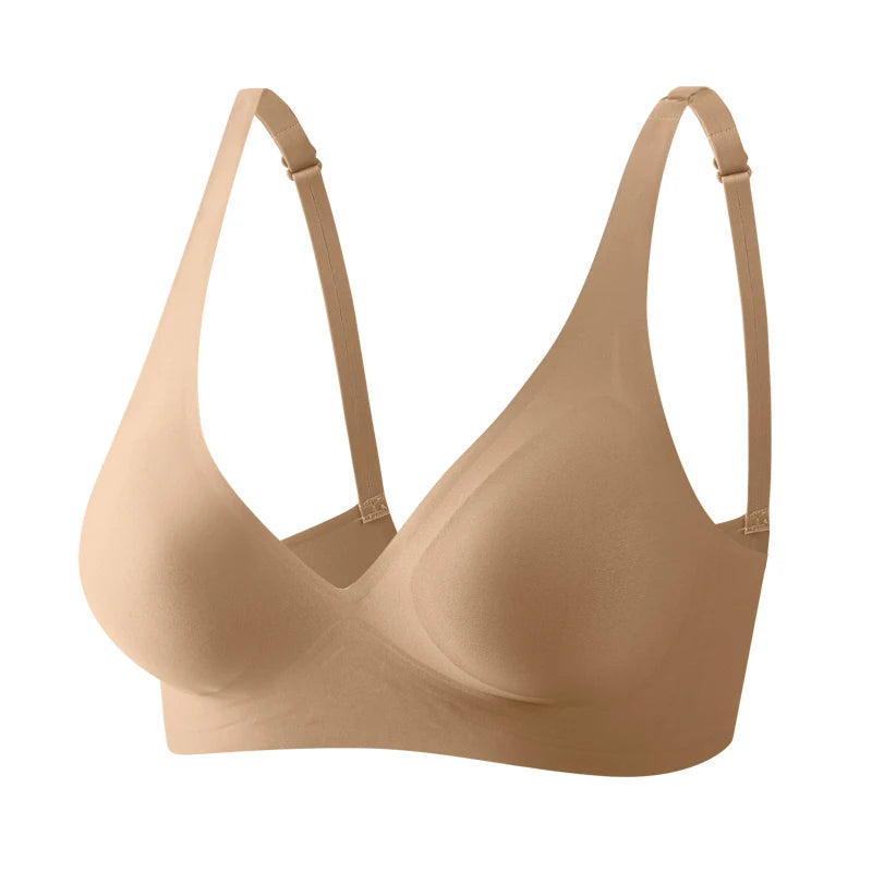 FINETOO Soft Wireless Bra Women Deep V Bras Sexy Bralette Padded Bra S-XL Female Seamless Underwear Comfortable Ladies Lingerie - Tasawoq